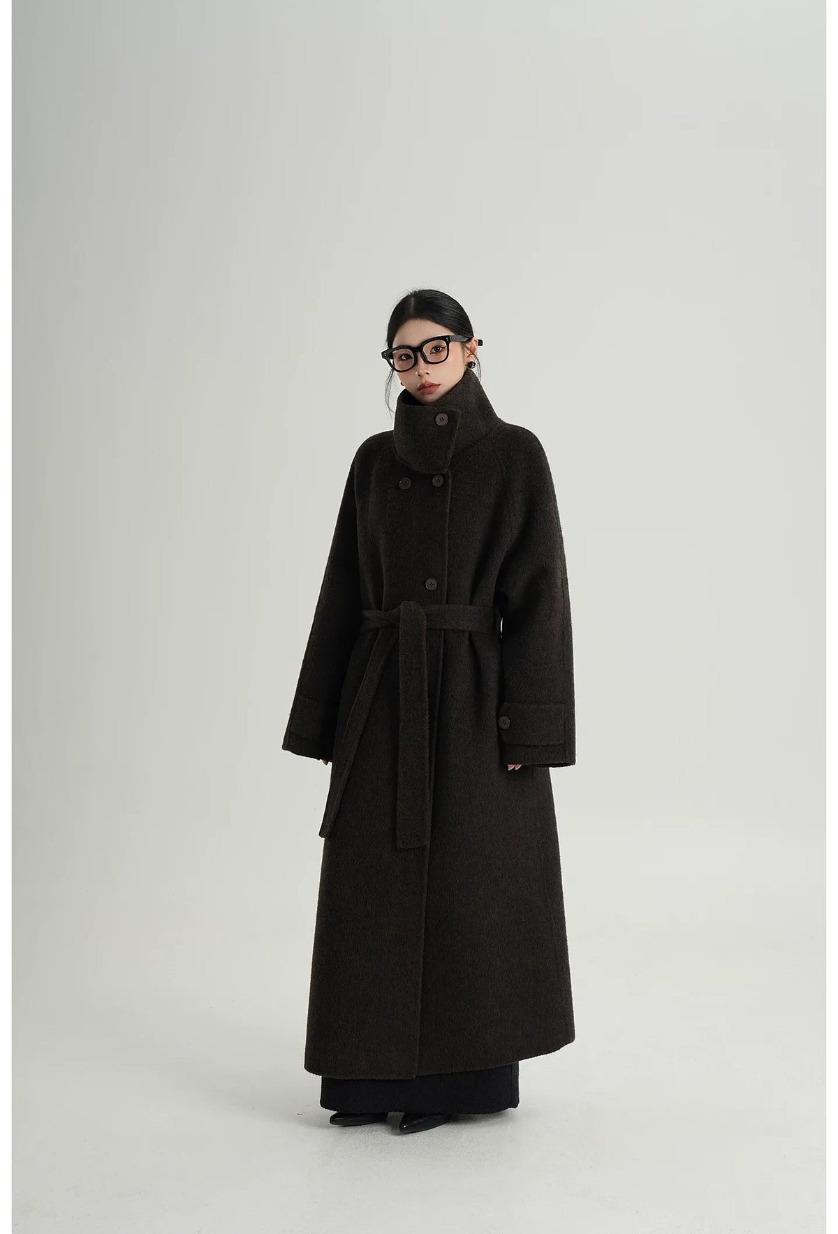 Hand-Sewn Longline Wool Coat