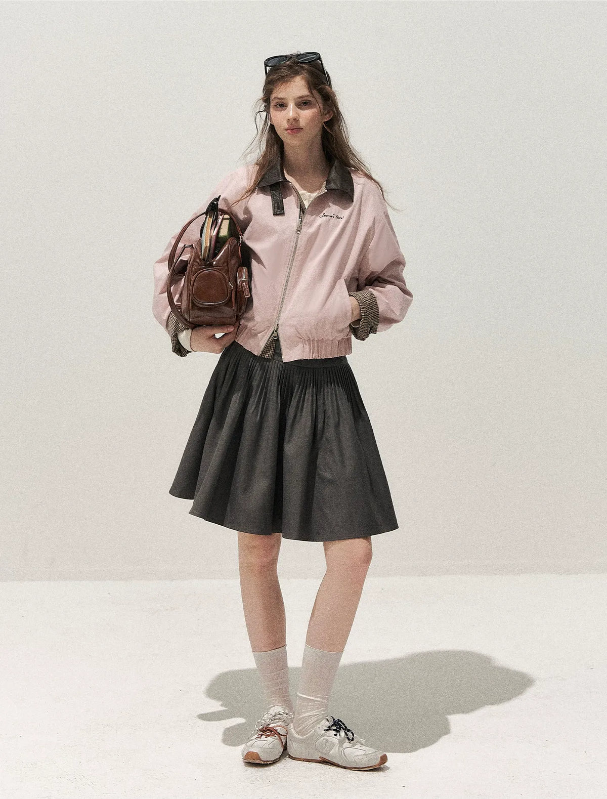 Reversible Houndstooth Cropped Jacket
