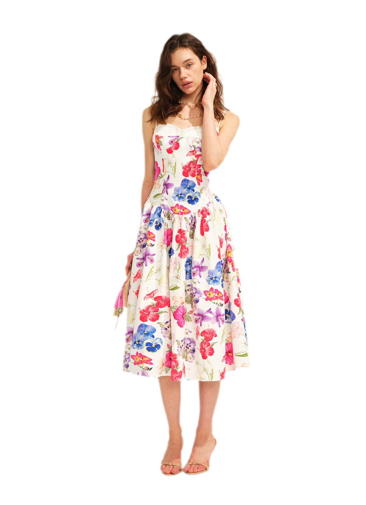 Watercolor Floral Fitted Dress