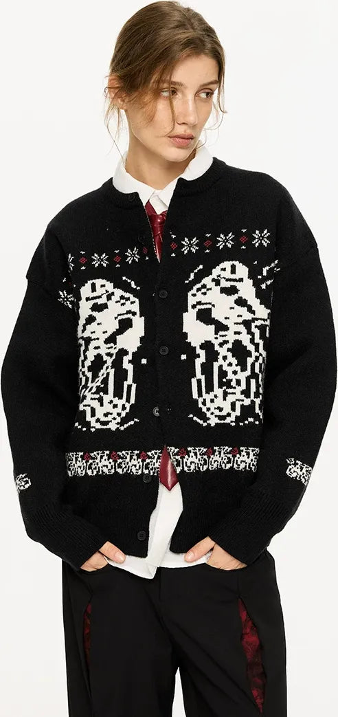 Fair Isle Relaxed Cardigan Sweater
