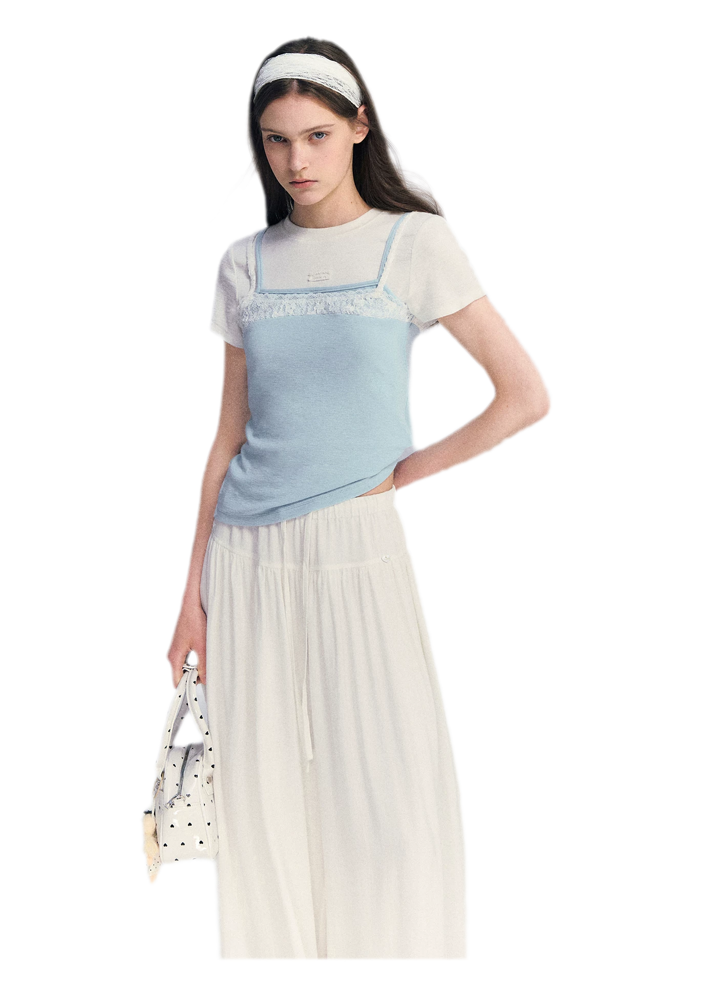 Lace Trim Layered Tee