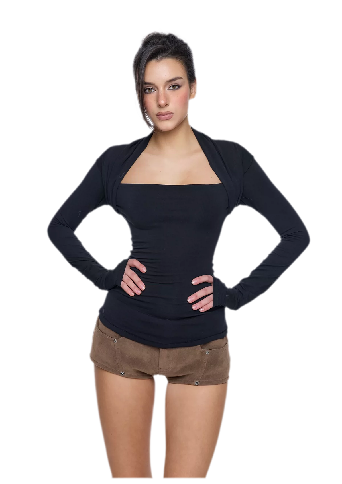 Square Neck Ruched Top