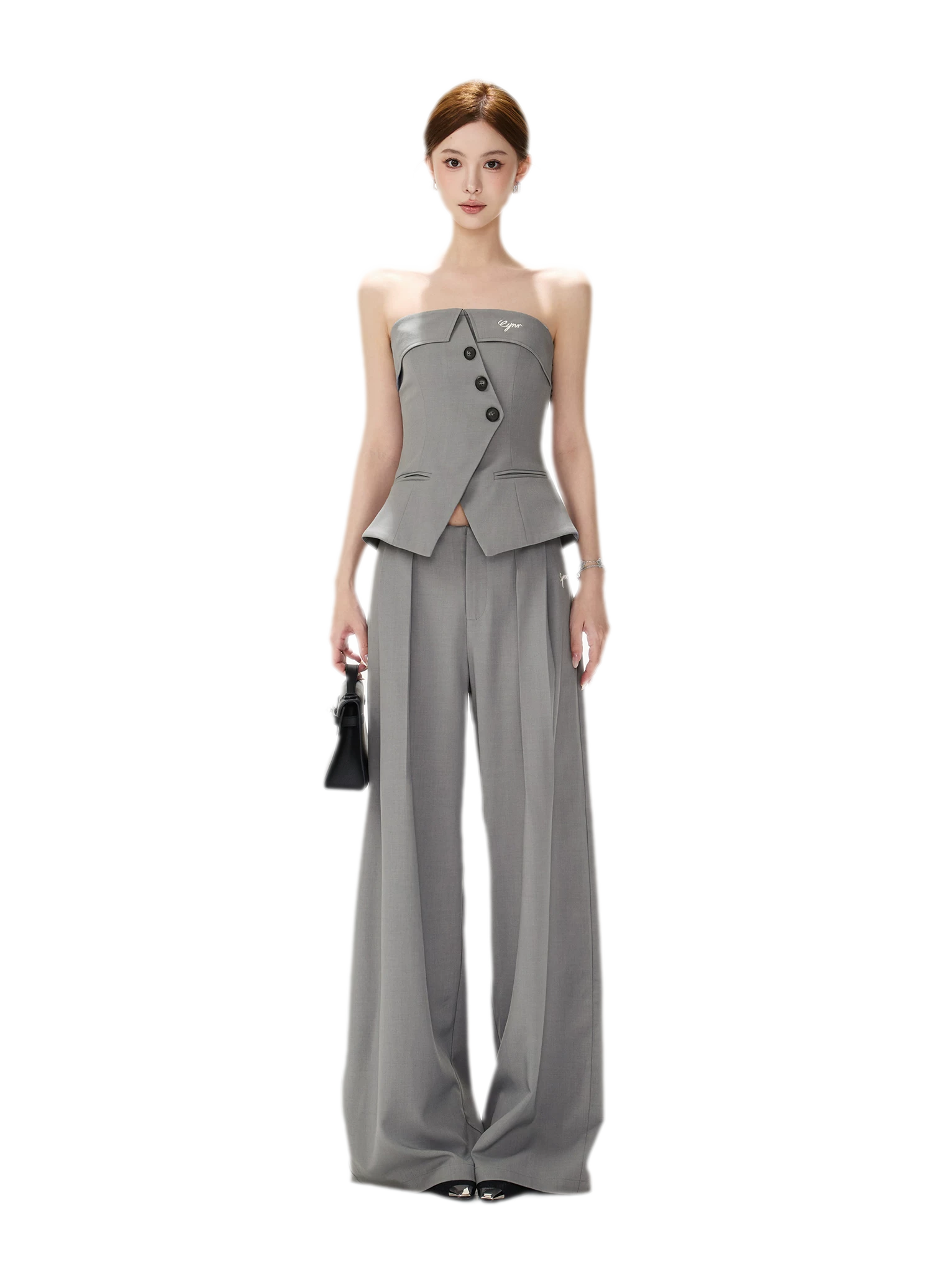 Structured Wide-Leg Suit Set