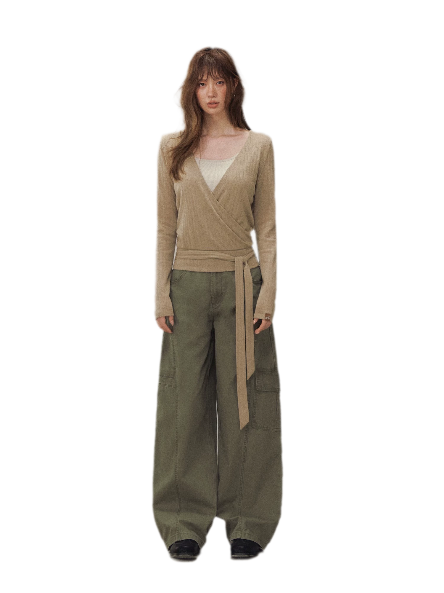 Wrap Tie Knit Top