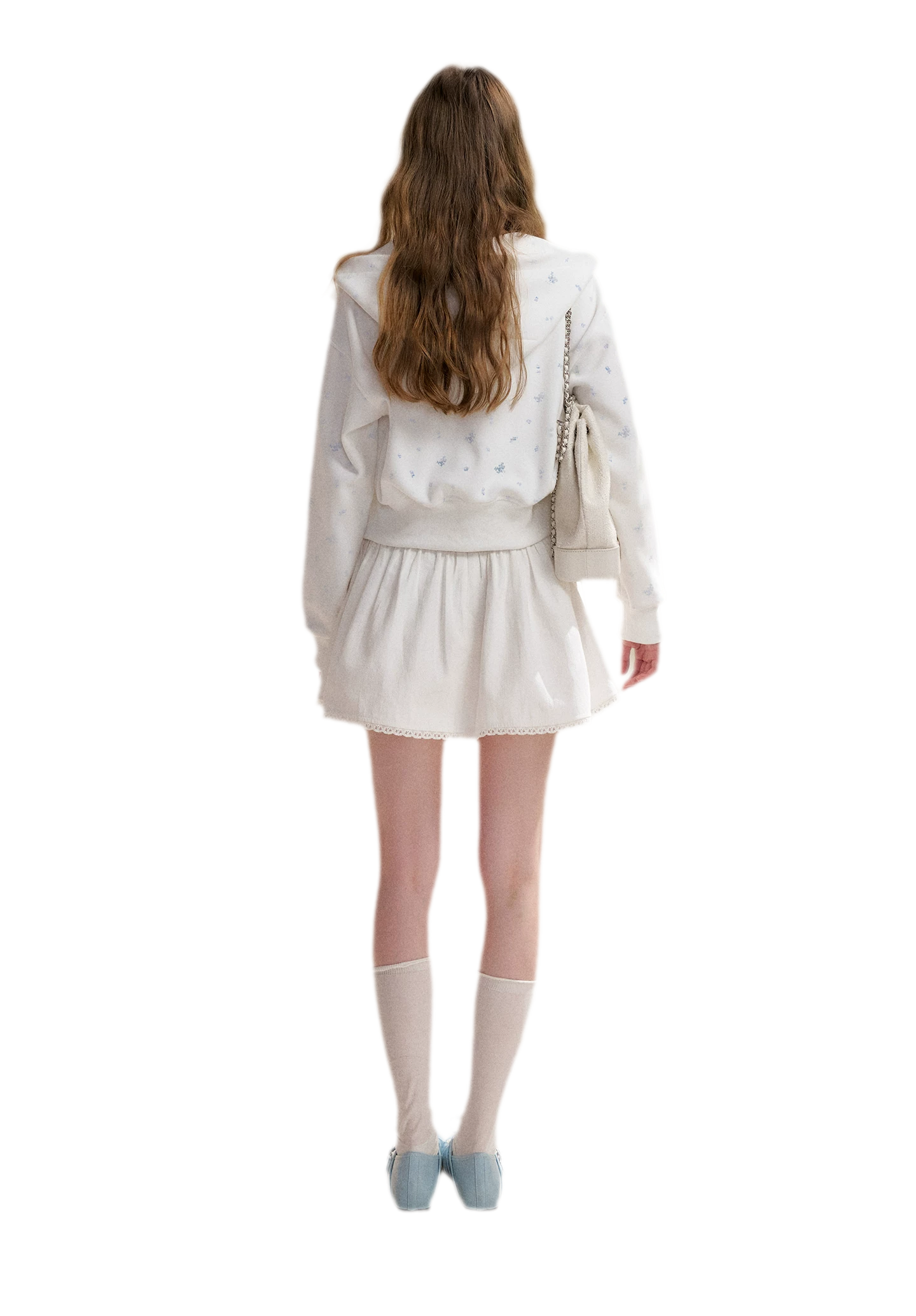 Textured A-Line Short Skirt