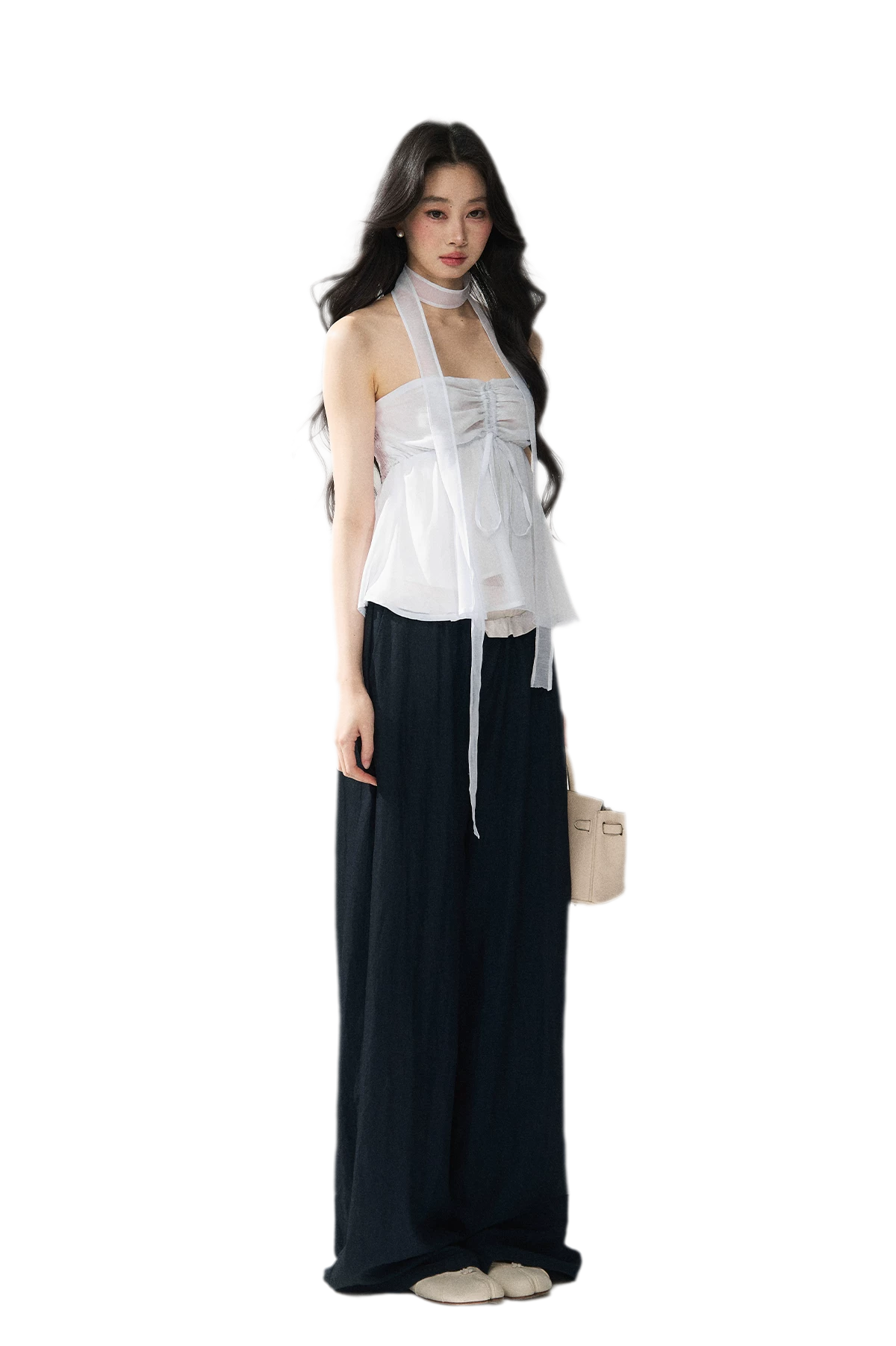 Halter Ruched Bustier Top