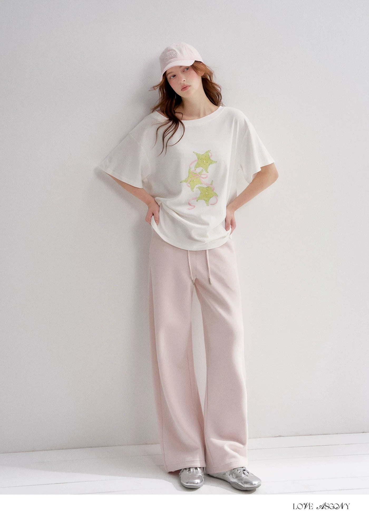Asymmetrical Starfruit Print T-shirt