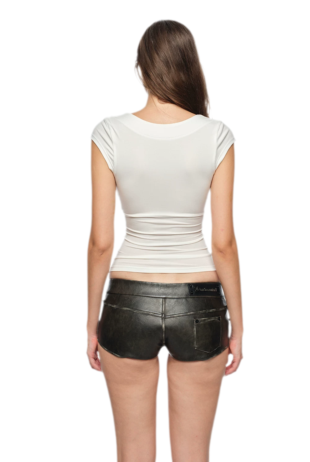 V-Neck Logo Slim T-Shirt