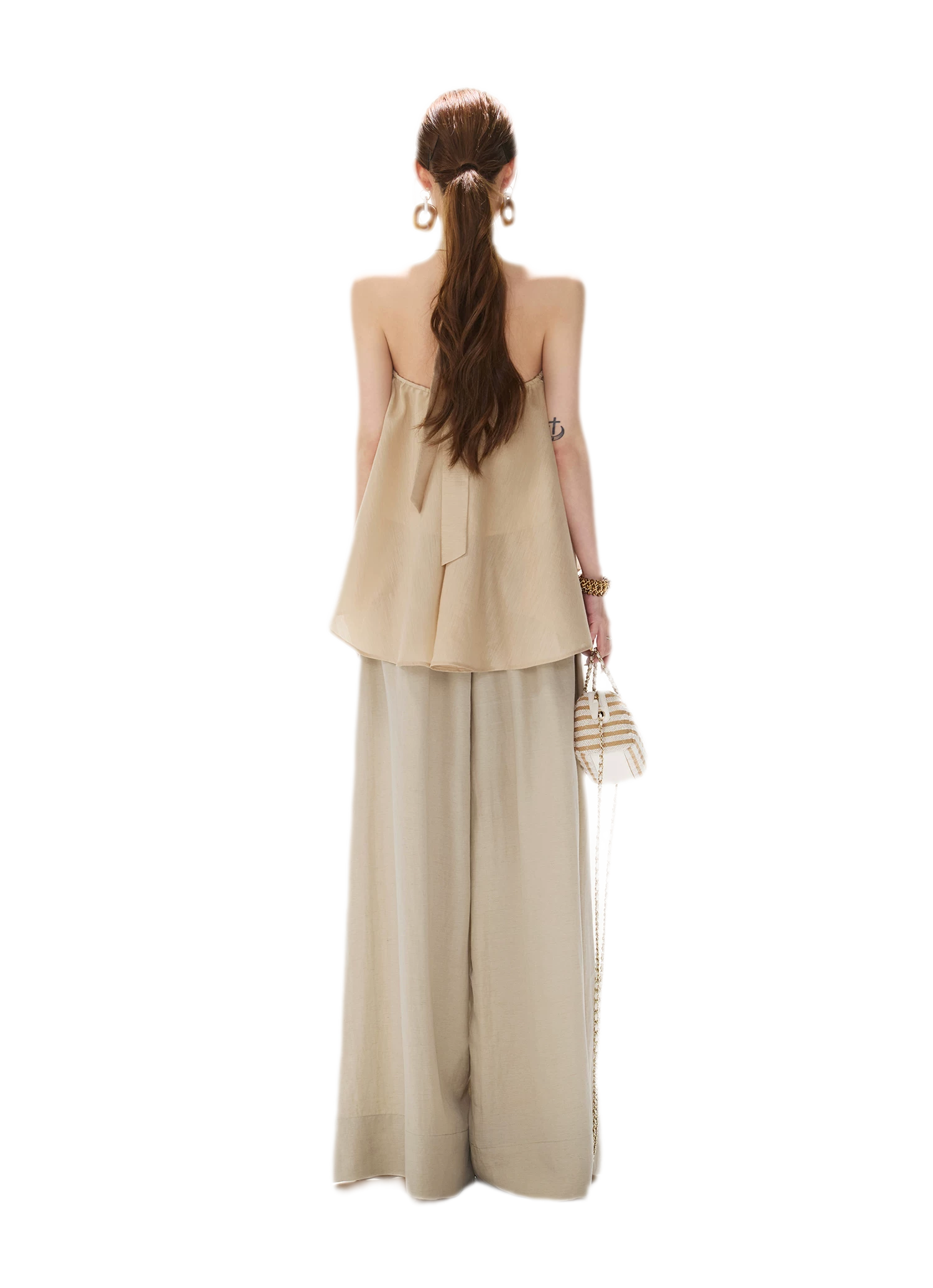 Linen Wide-Leg Pants
