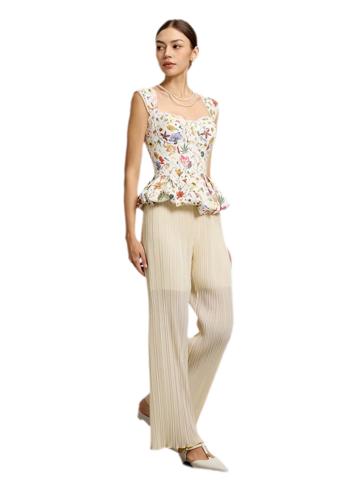 Floral Boned Corset Top