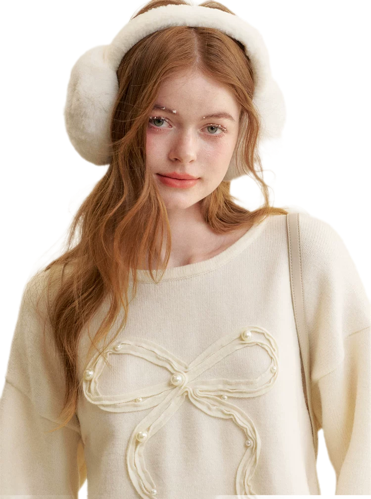 Bow Embroidered Knit Set