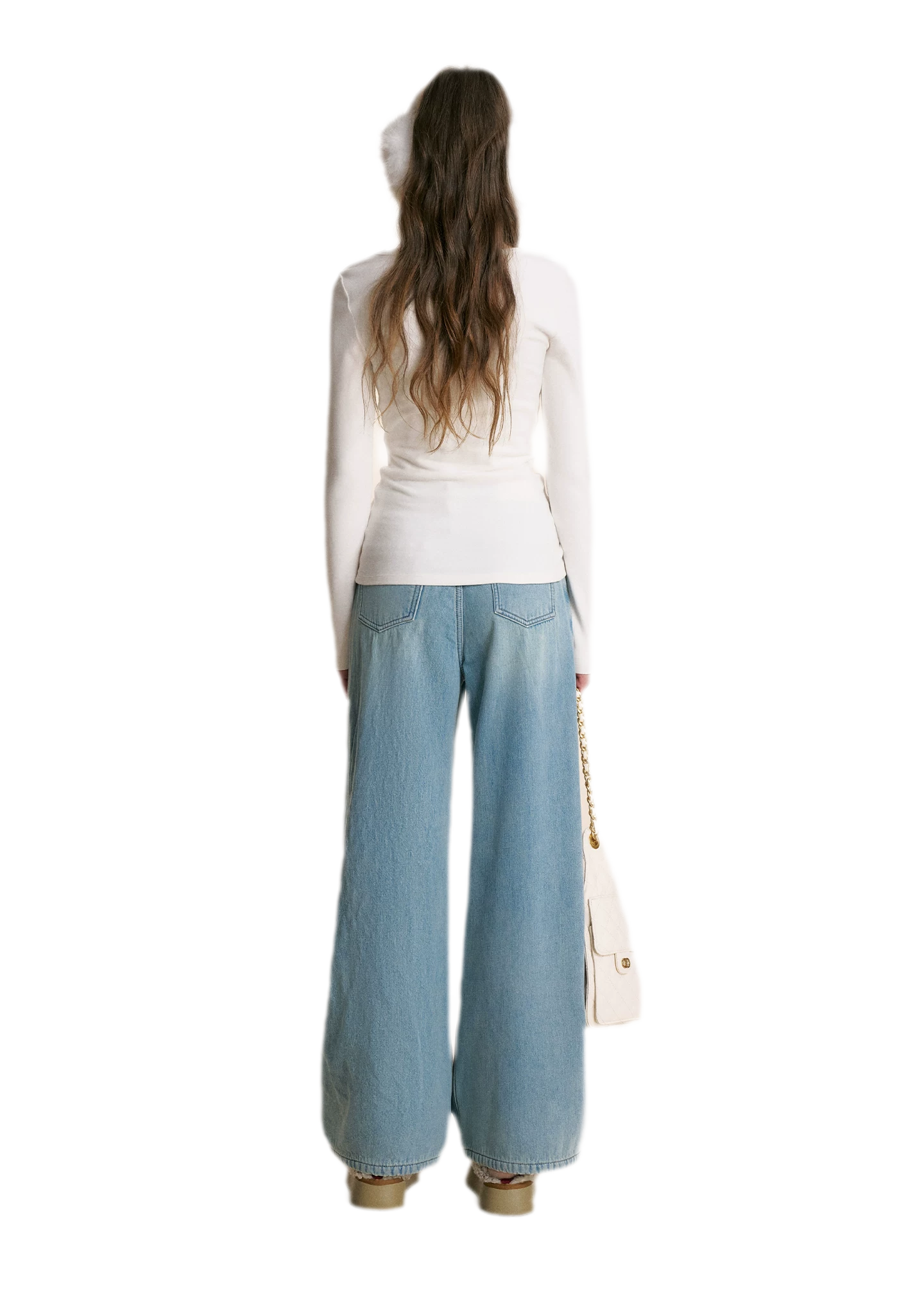 تي شيرت ضيق طويل الأكمام من Deer Velvet