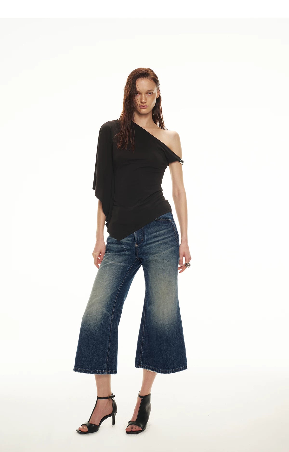 Modal Asymmetrical Single-Shoulder Top