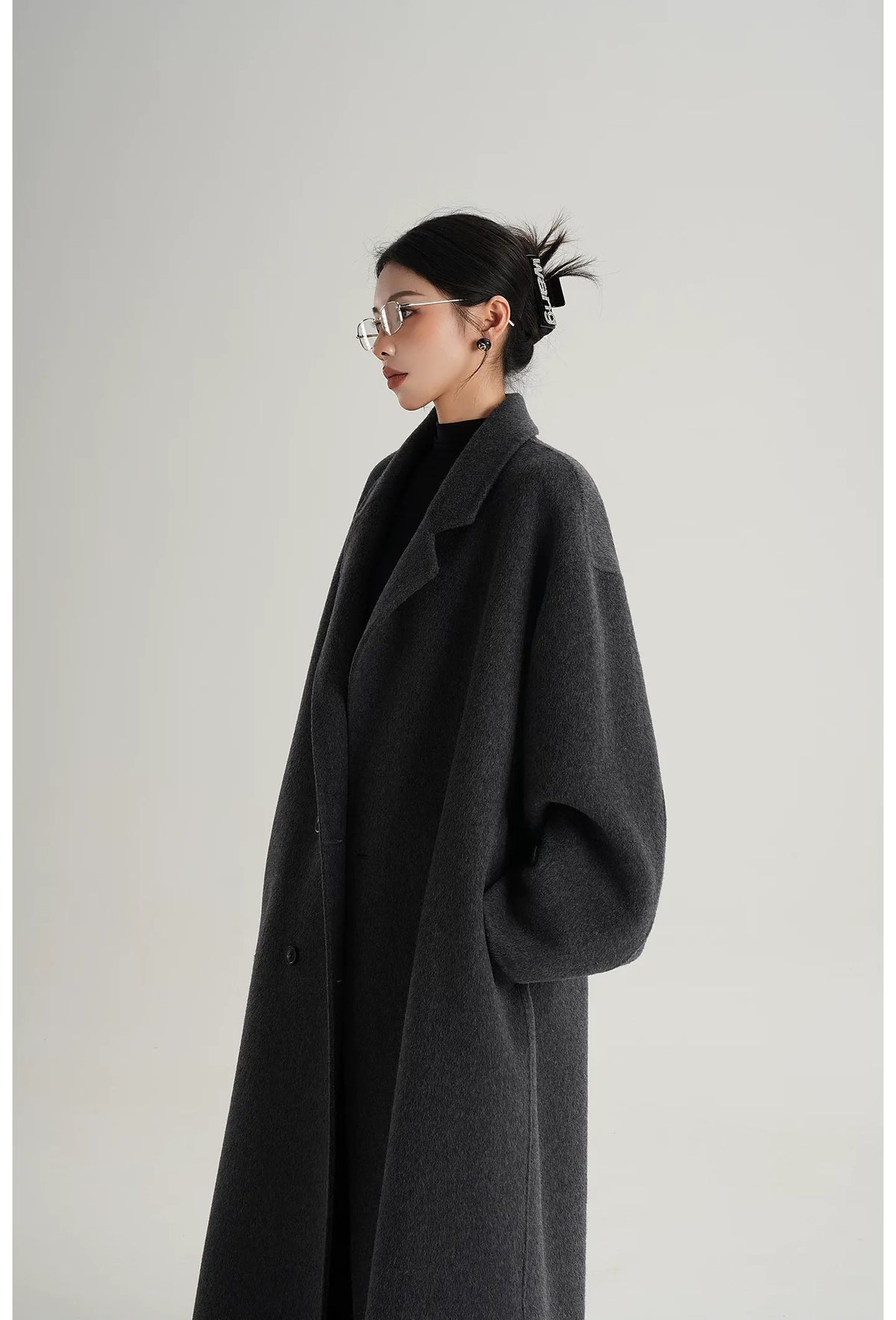 Fuzzy Wool Oversized Long Coat