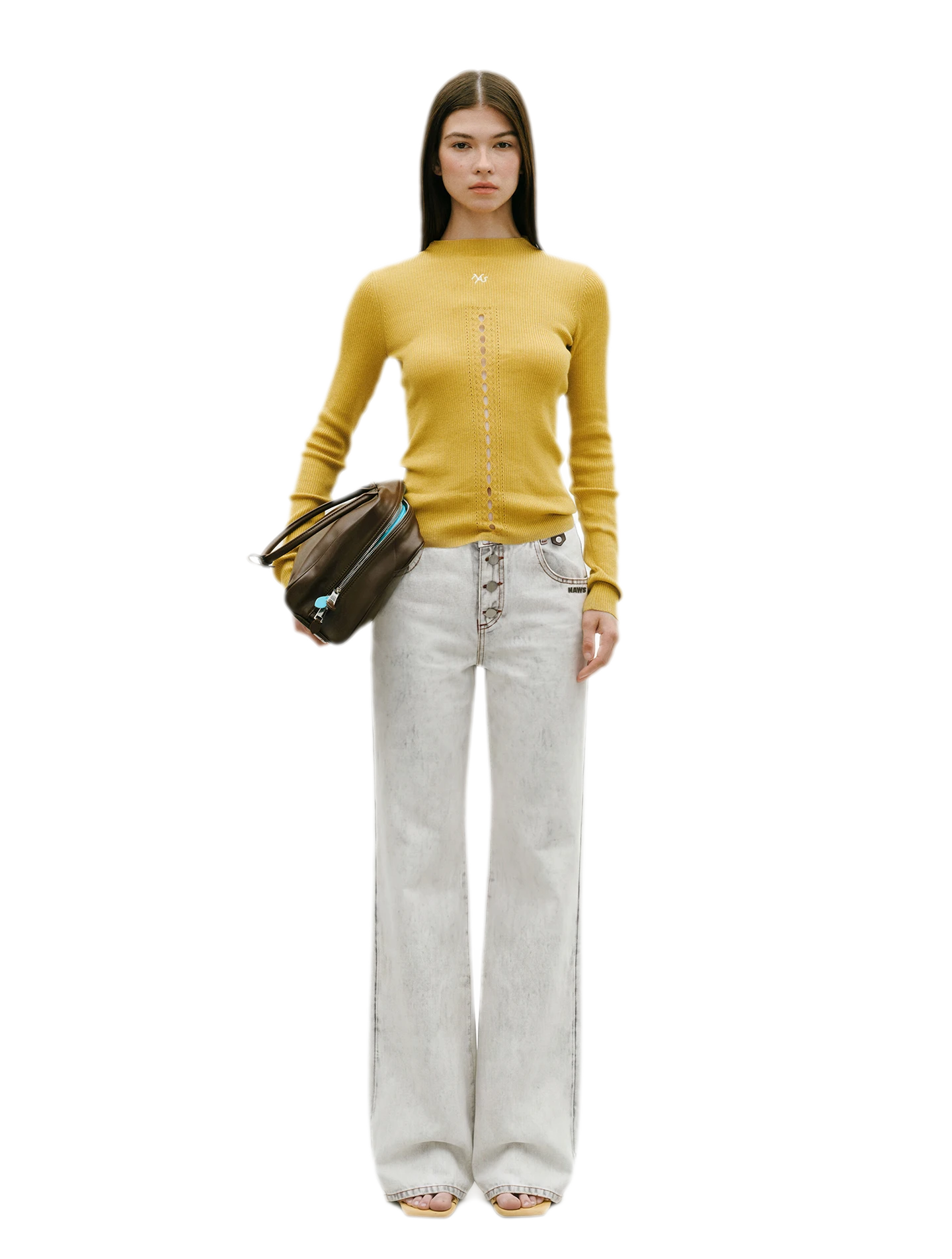 Washed Straight-Leg Jeans