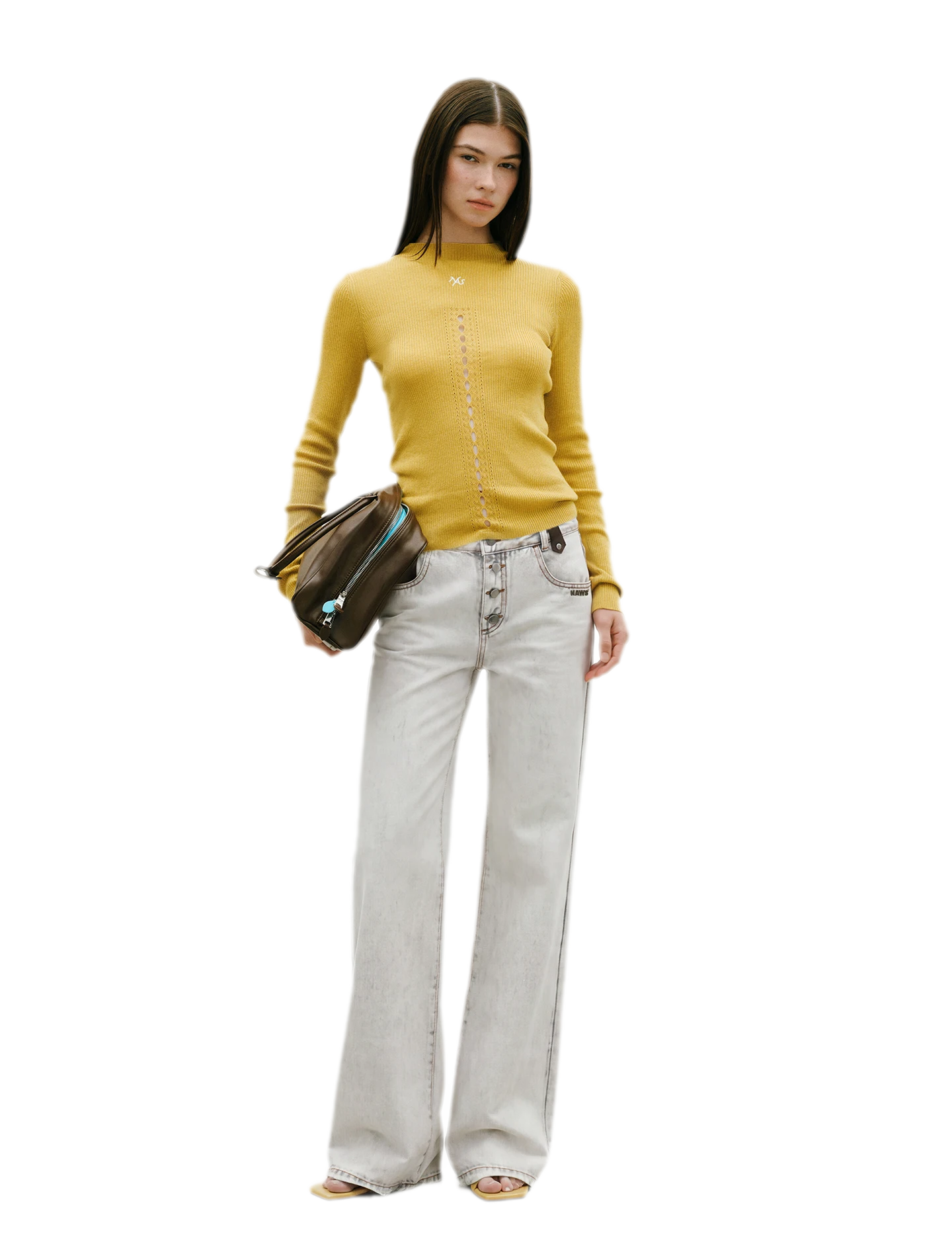 Washed Straight-Leg Jeans