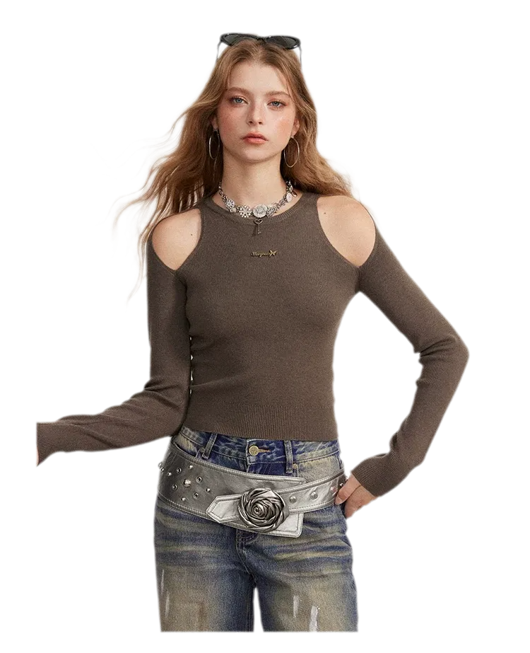 Cutout Slim-Fit Knit Top
