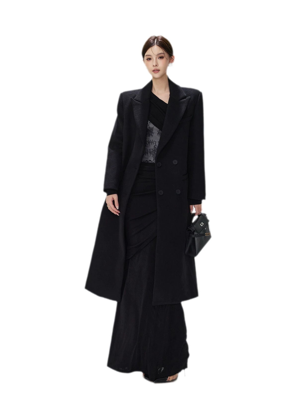 Structured Double-Breasted Wool Coat