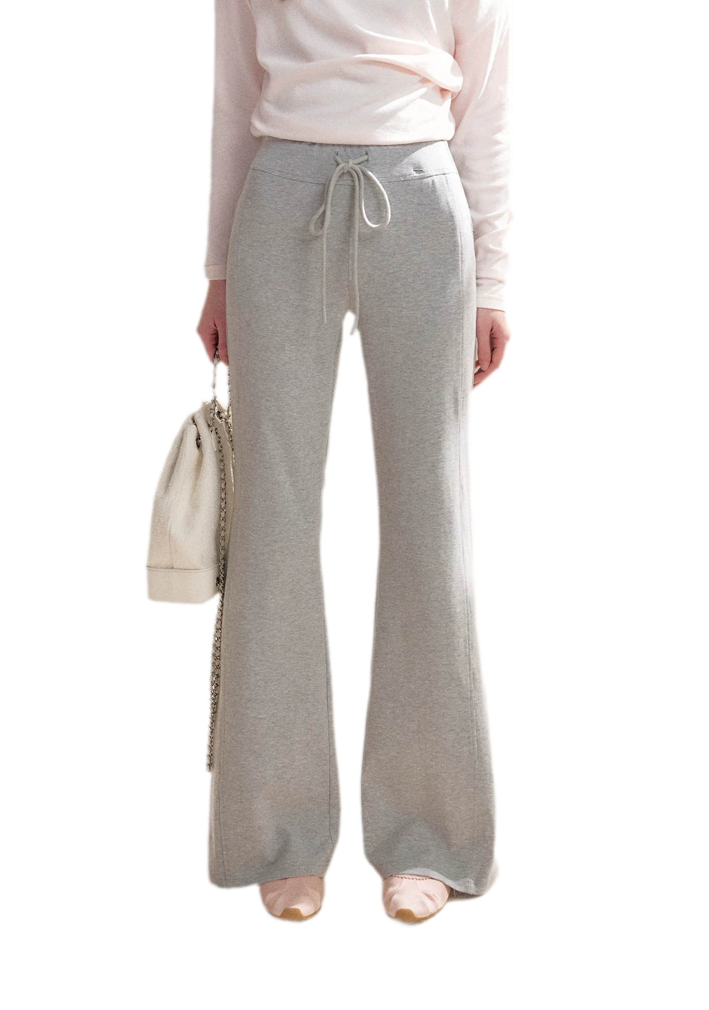 Tencel Cotton Drawstring Flared Pants