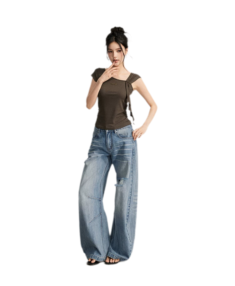 Draped Asymmetric Tee