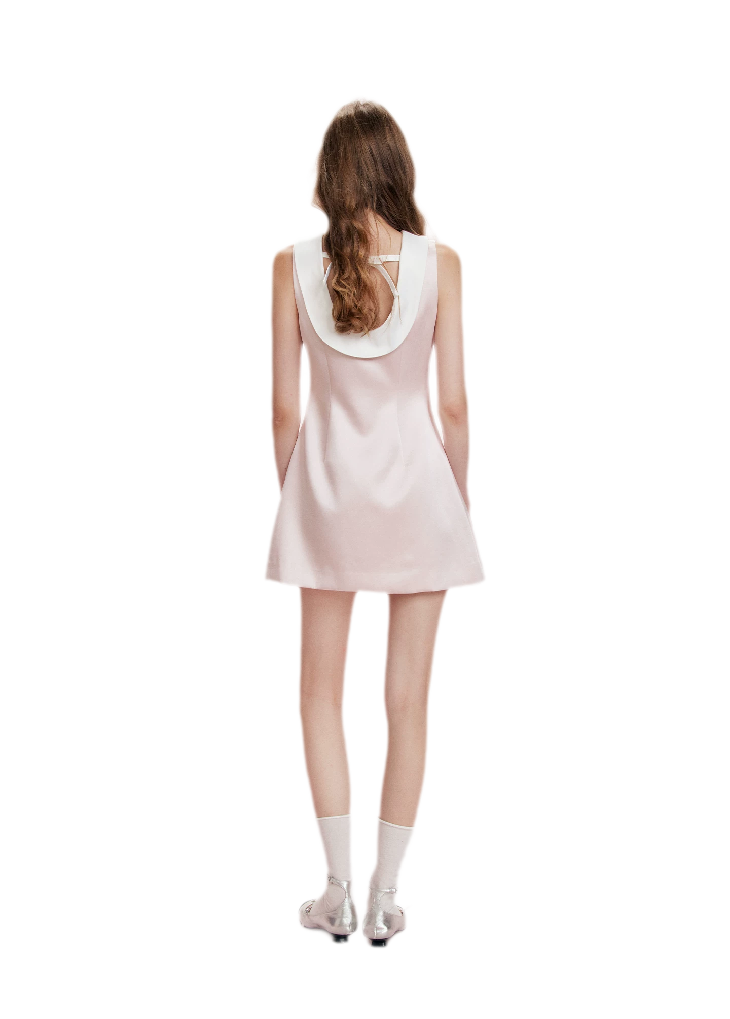 Satin Open-Back Bow Dress