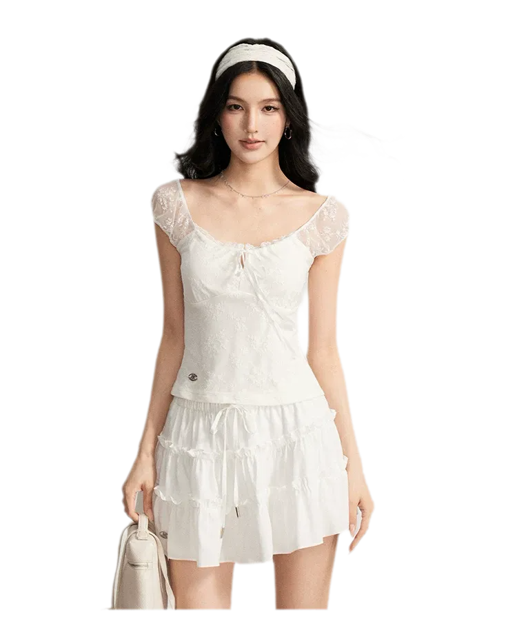 Lace Tie Skirt