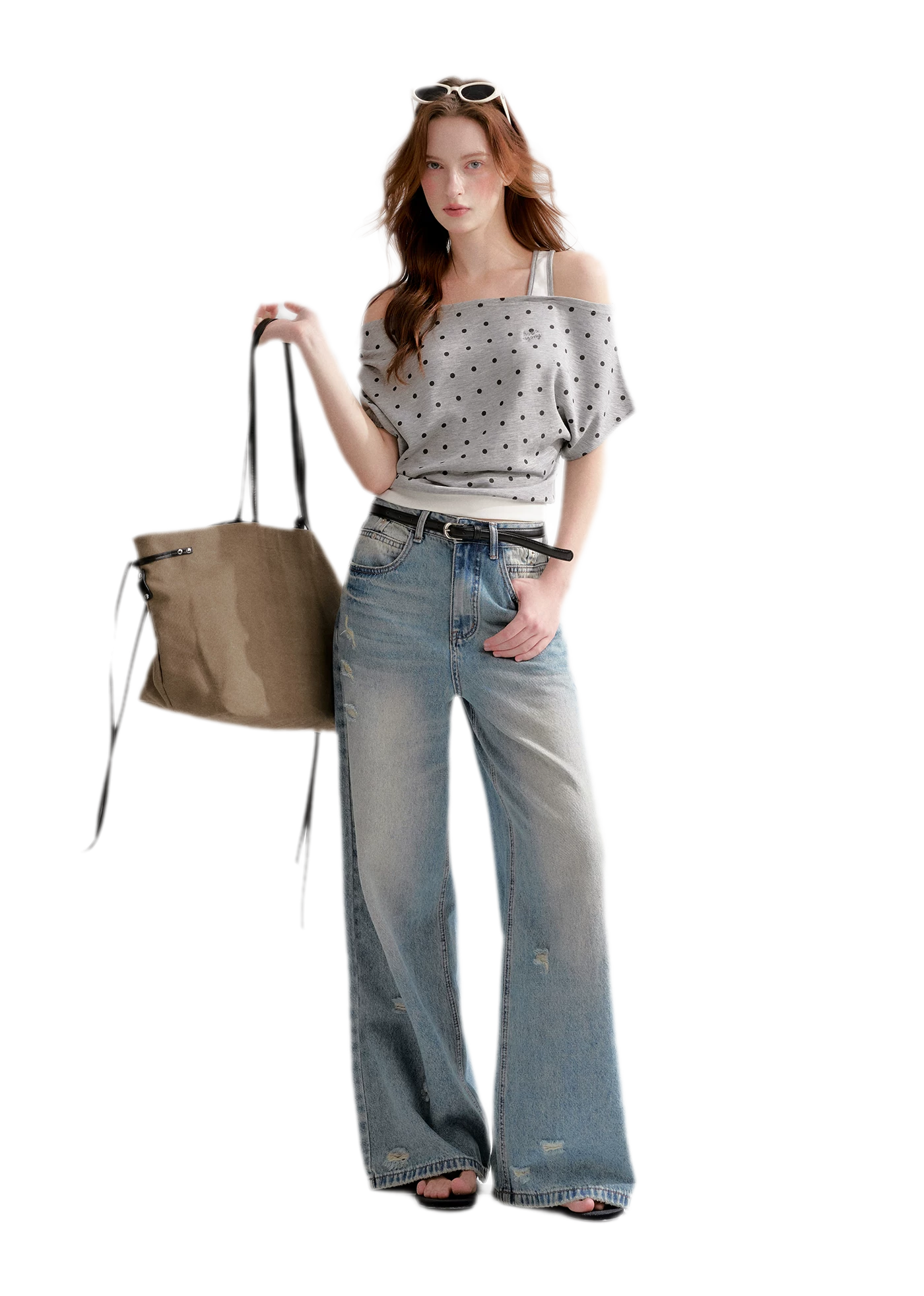Polka Dot Layered T-Shirt