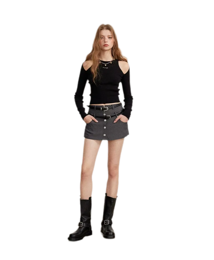 Double-Waist Convertible A-Line Skort