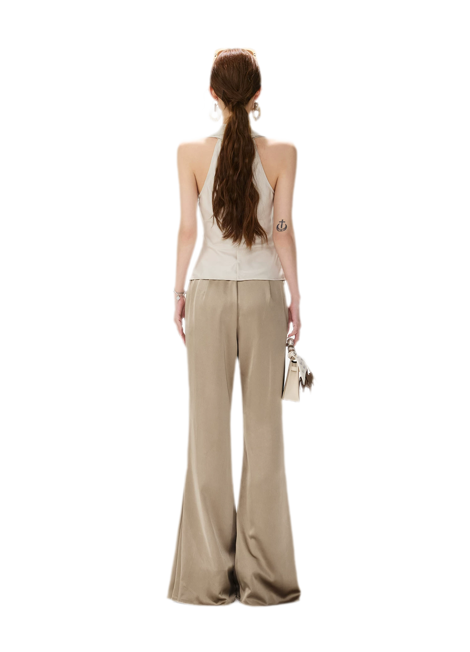 CYNR Satin Drape Flare Pants – view 16
