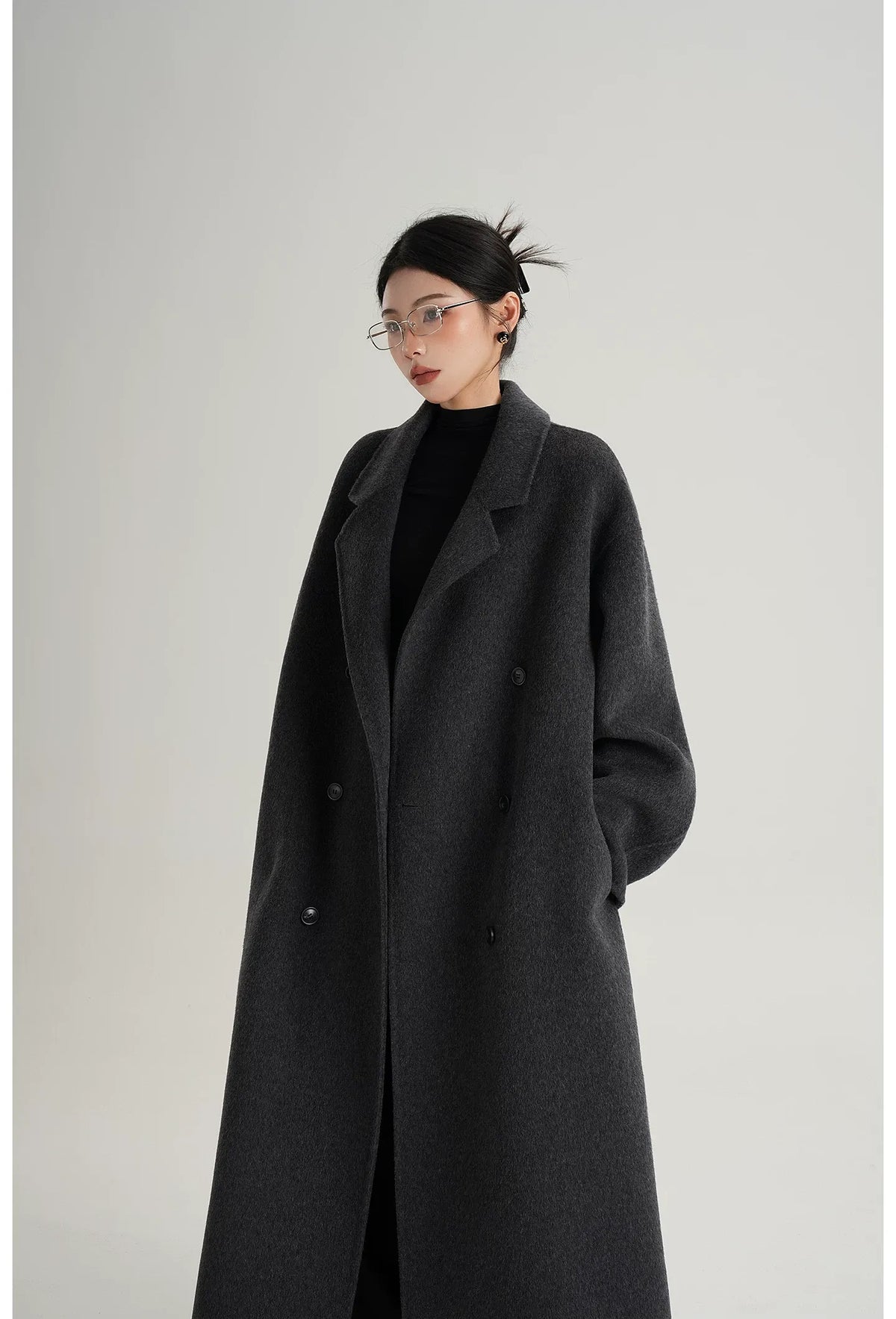 Fuzzy Wool Oversized Long Coat
