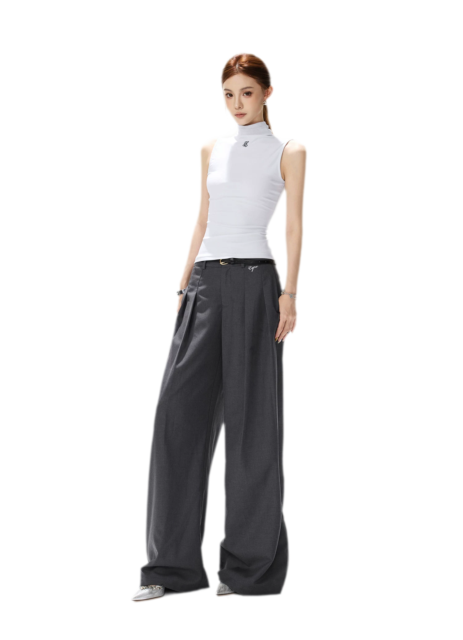 Tailored Wide-Leg Pants