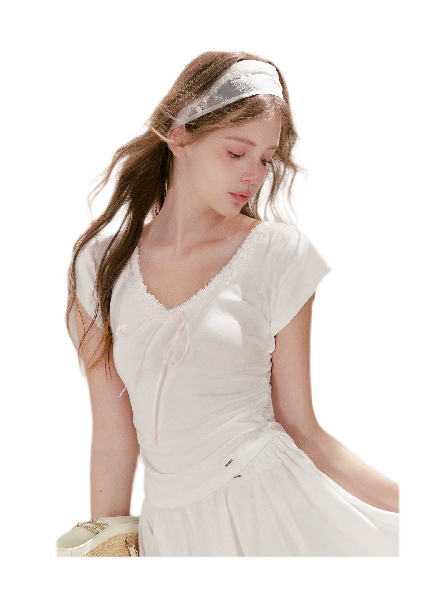 Lace Trim Skort Set