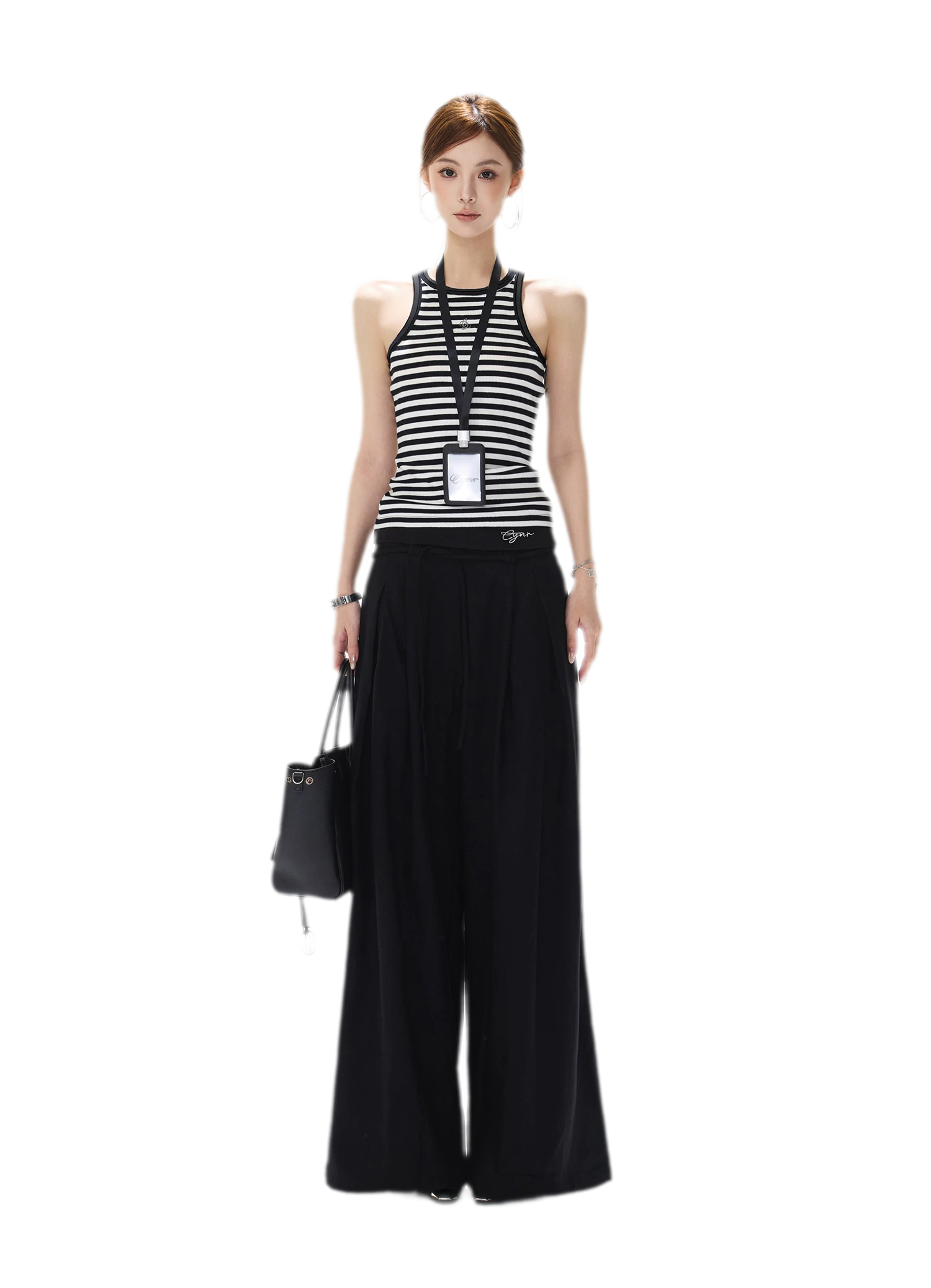 Striped Halter Rib Top