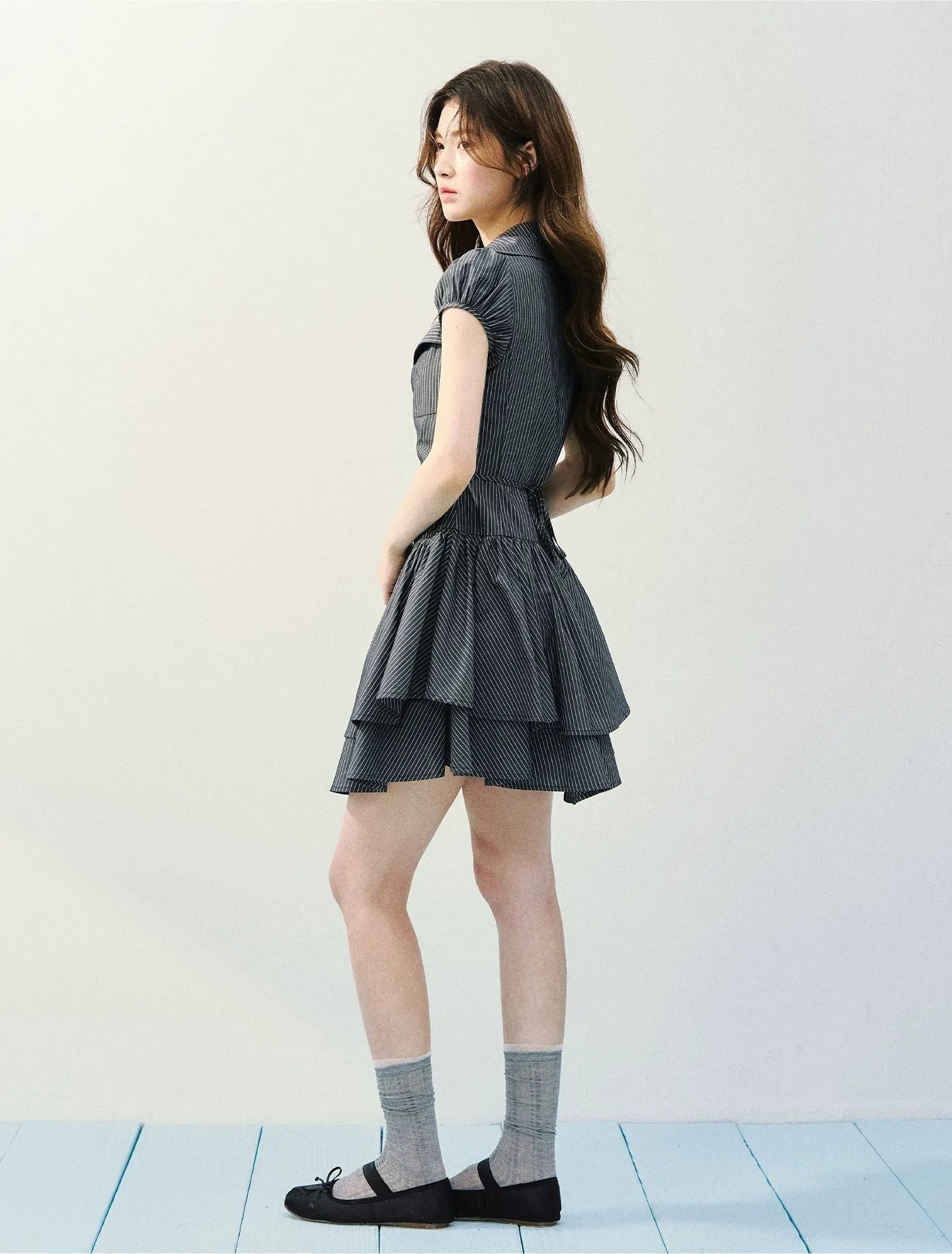 Vintage Striped Shirt Dress