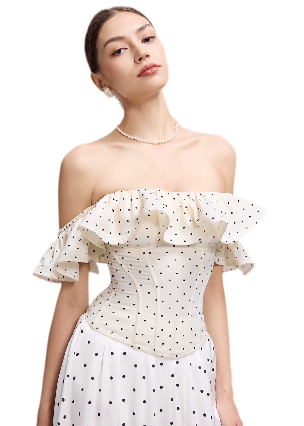 Polka Dot Ruffle Corset