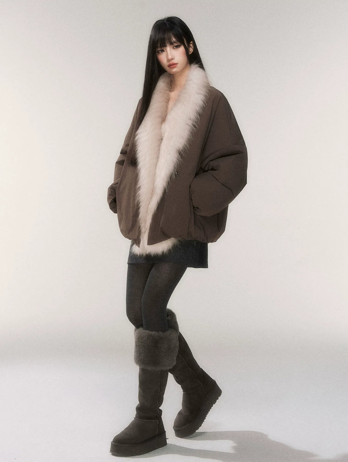 Fox Fur Goose Down Coat