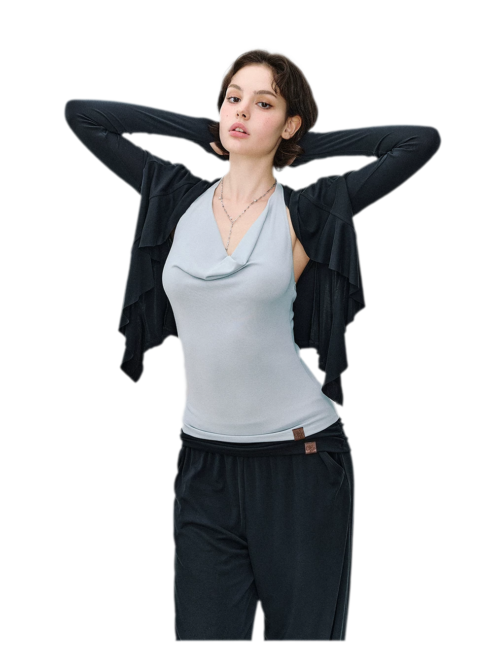 Irregular Ruffle Knit Set