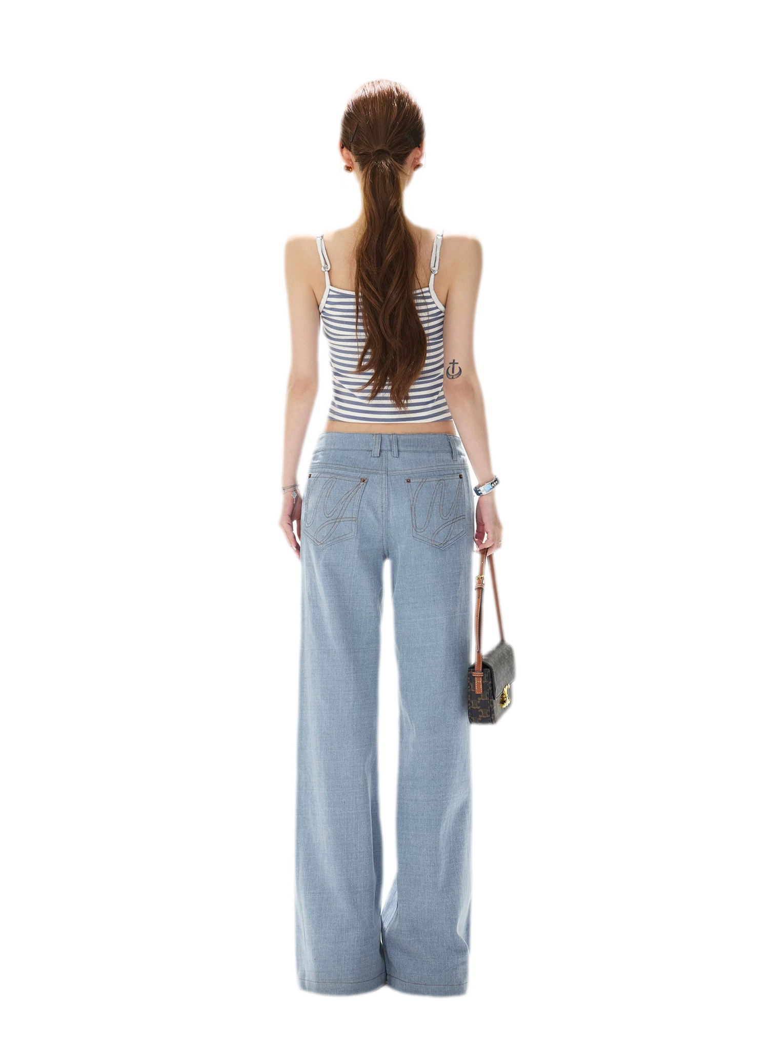 Stripe Cropped Cami Top
