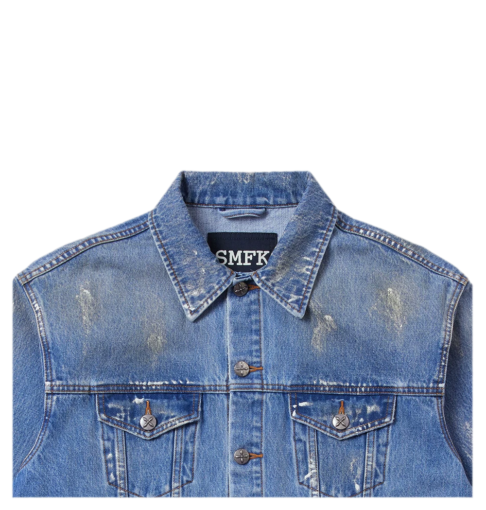 Cross Statue Denim Jacket