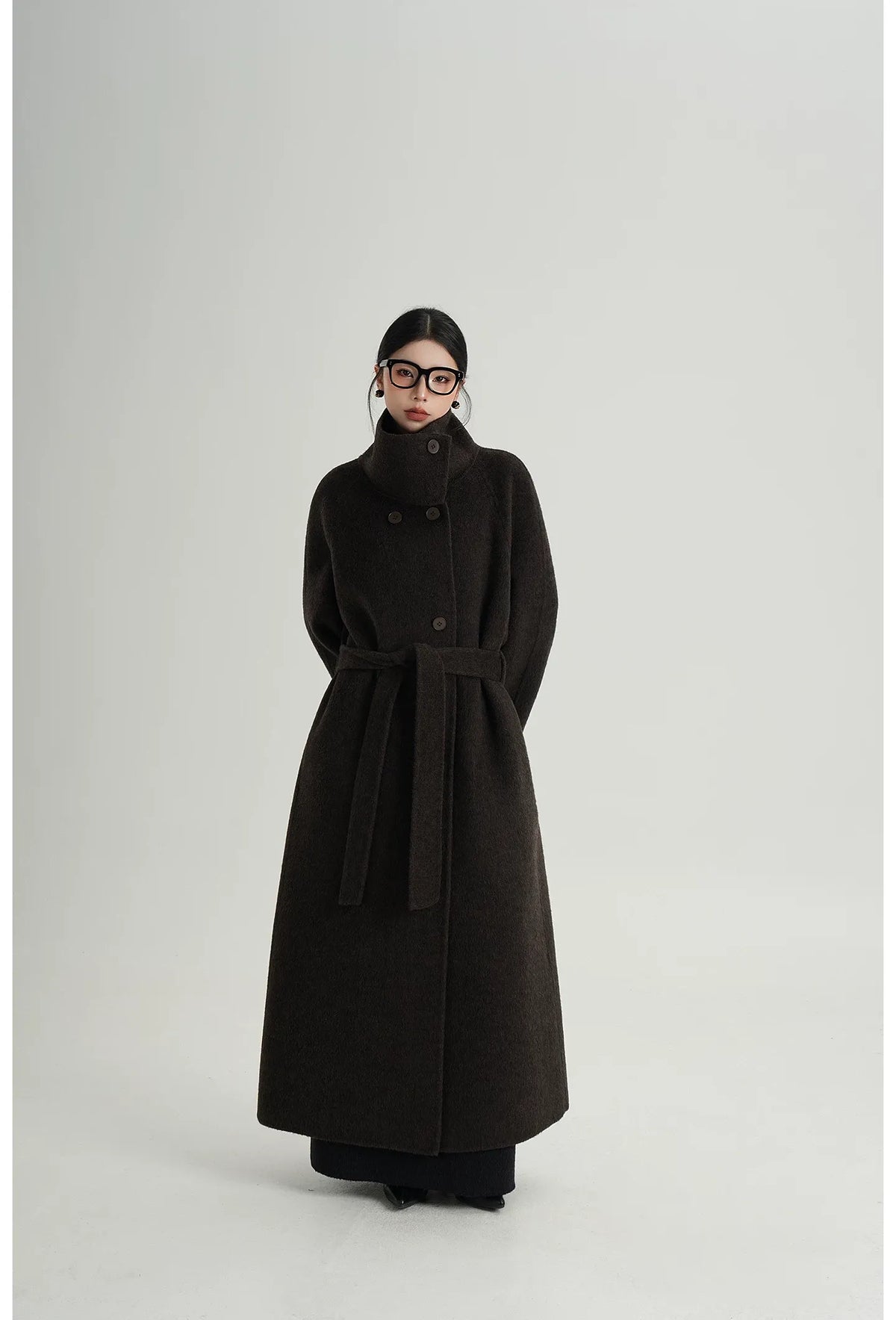 Hand-Sewn Longline Wool Coat