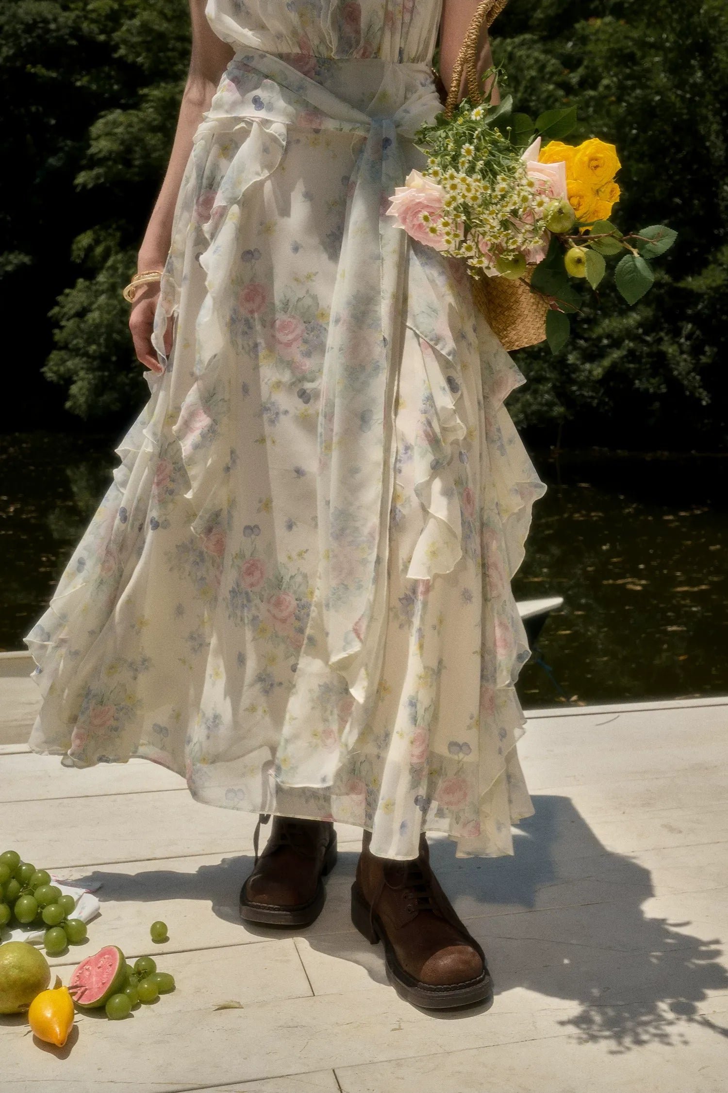 Blossom Ruffle Halter Dress