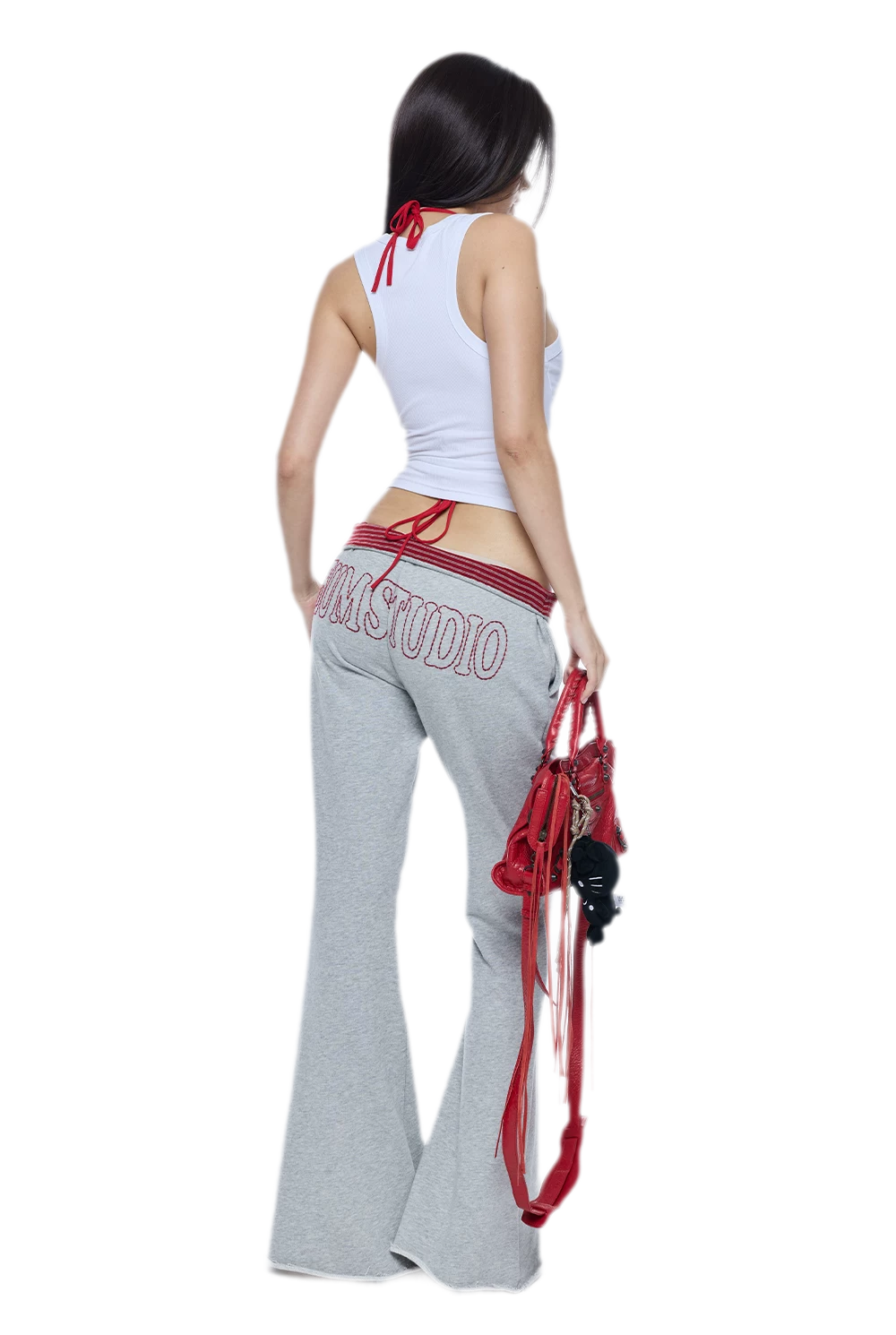 Distressed Flared Sweatpants
