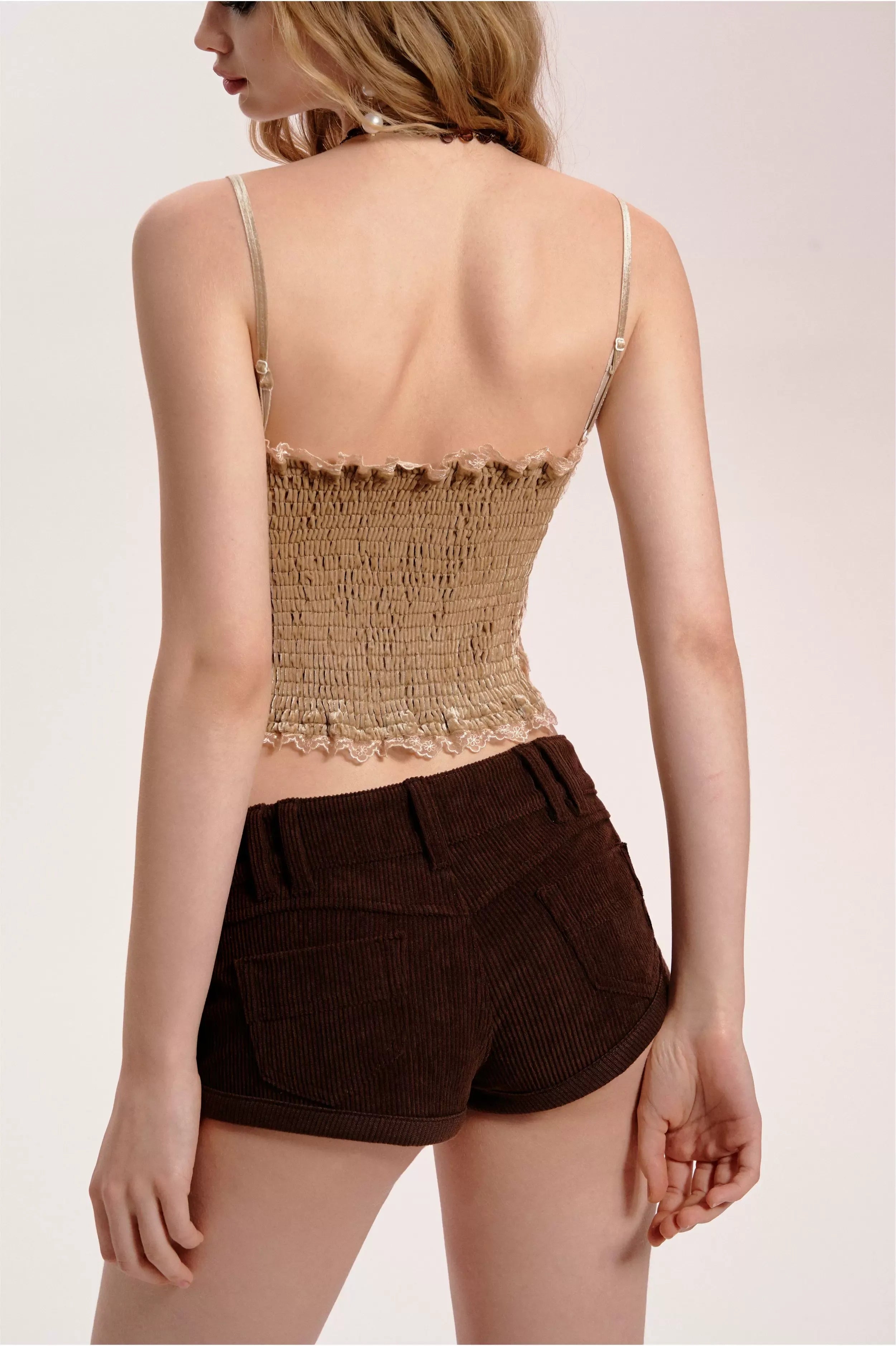 Corduroy Low-Rise Shorts
