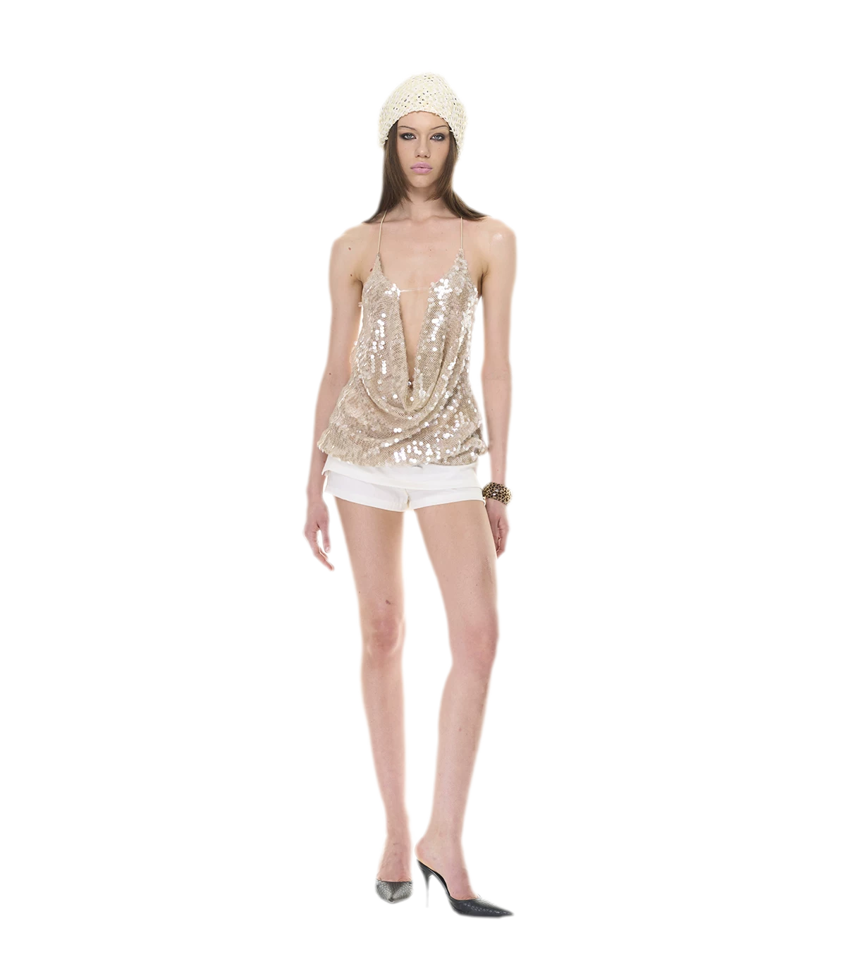 Sequin Halter Mini Dress