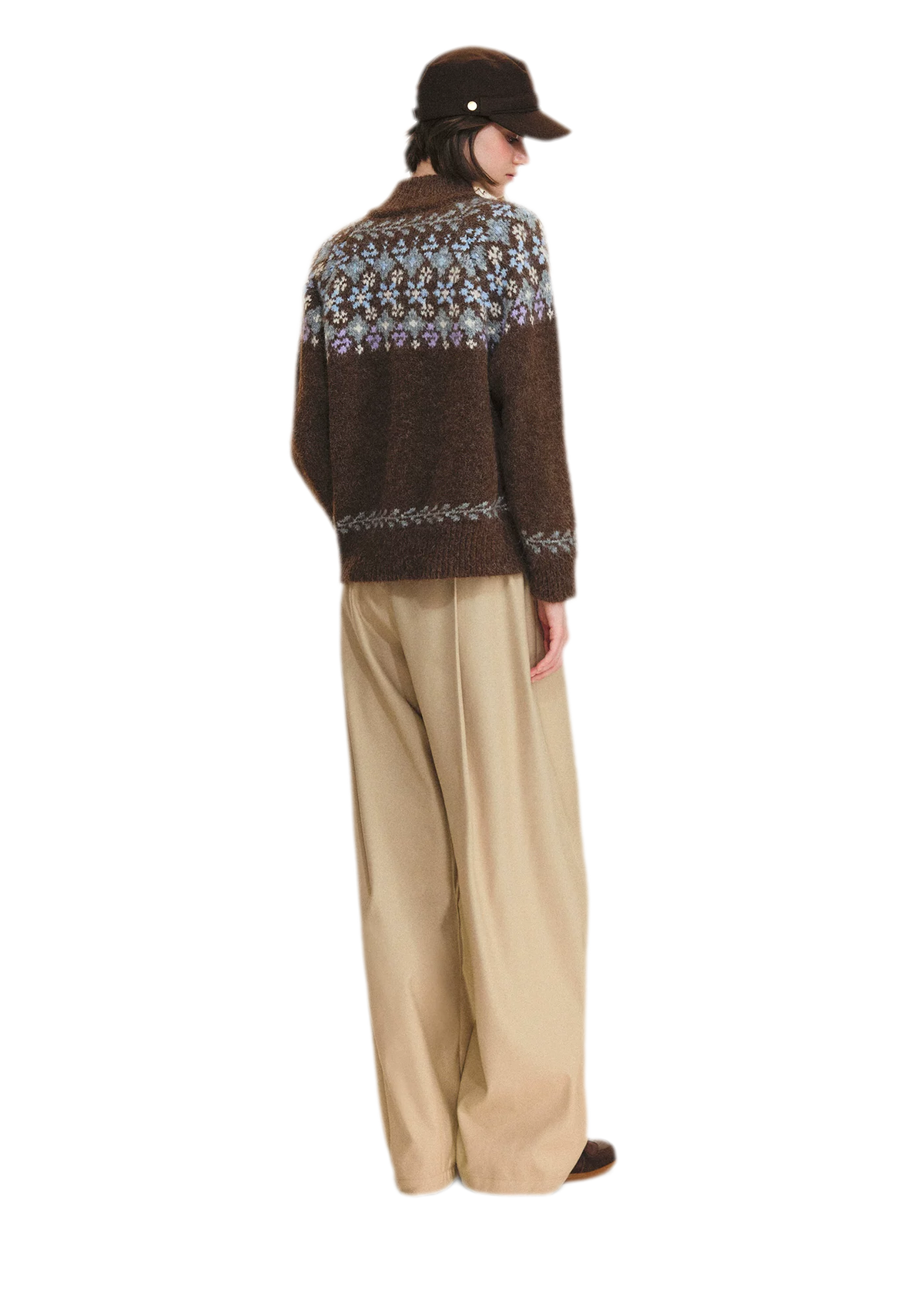 Cardigan en maille jacquard Fair Isle