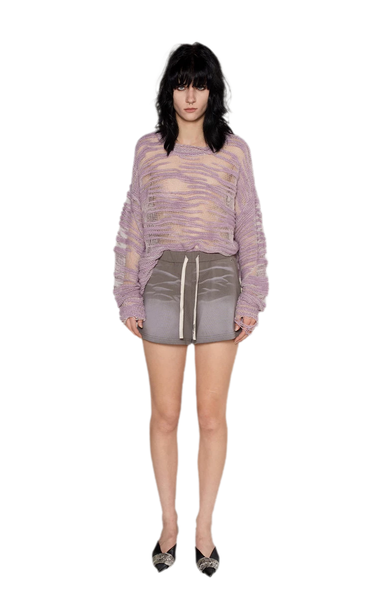 Textured Bouclé Knit Sweater