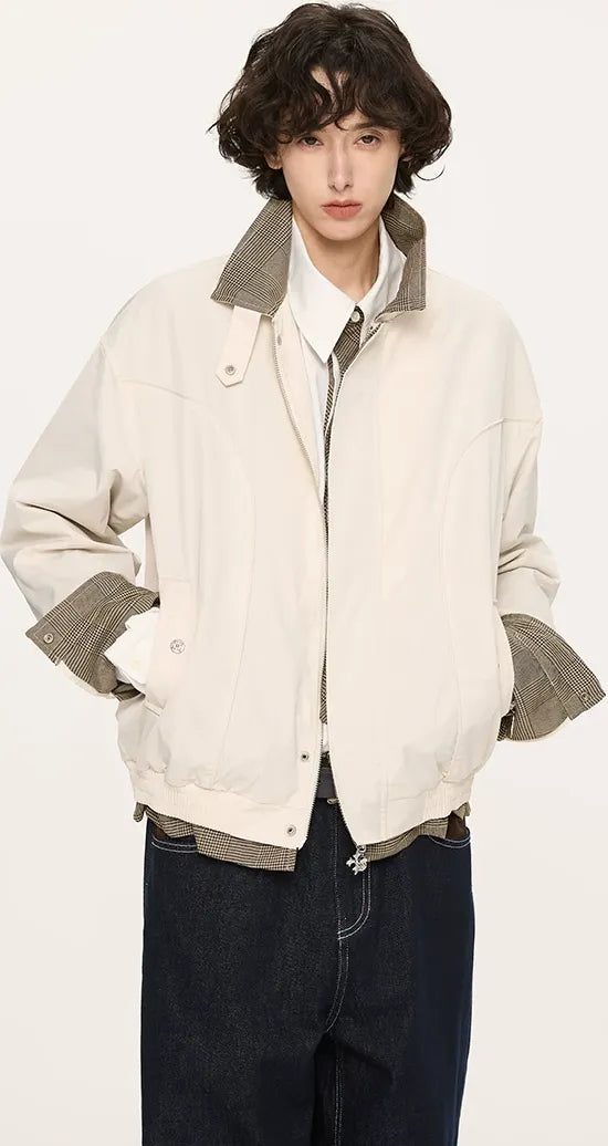 Vintage Houndstooth Harrington Jacket