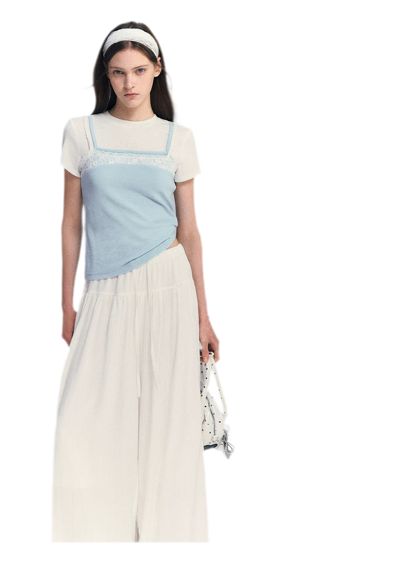 Lace Trim Layered Tee