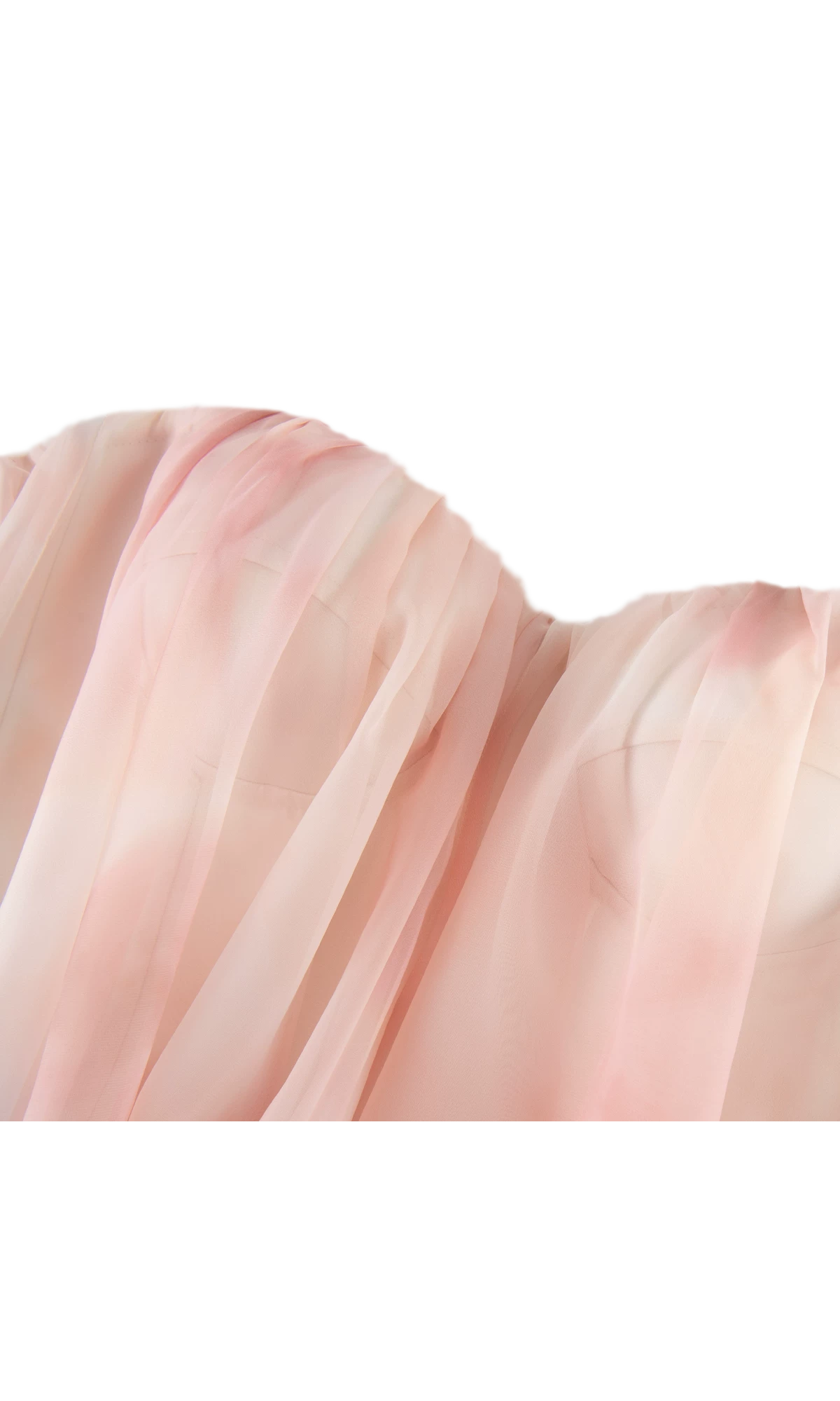 Fishbone Ruffle Chiffon Bustier Top