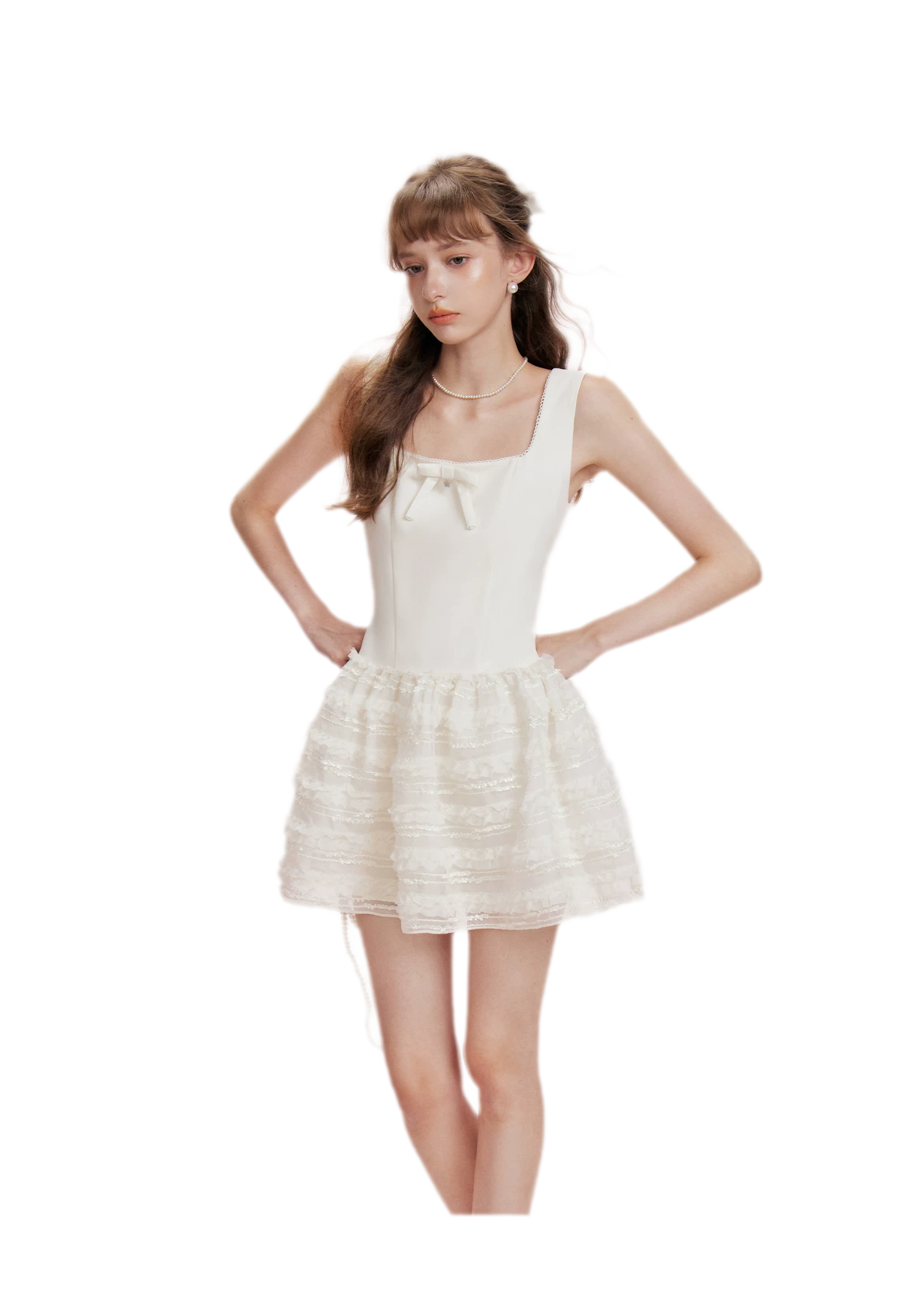 Matte Bow A-Line Dress